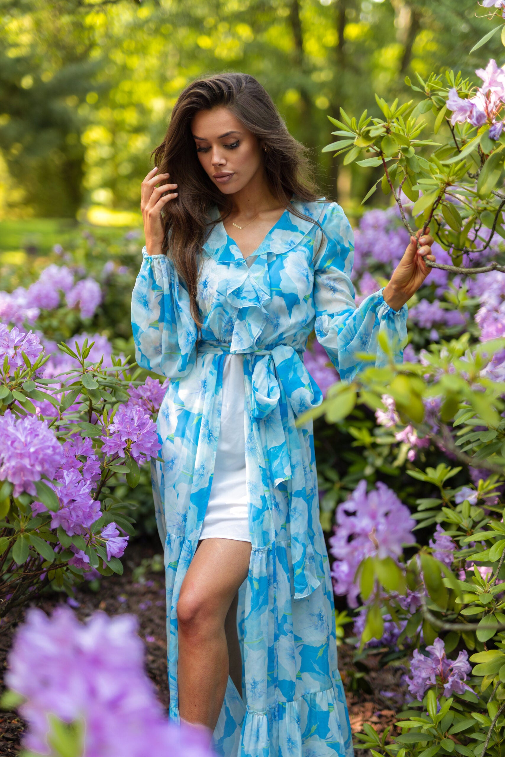 Monde des fleurs - bleue image 0