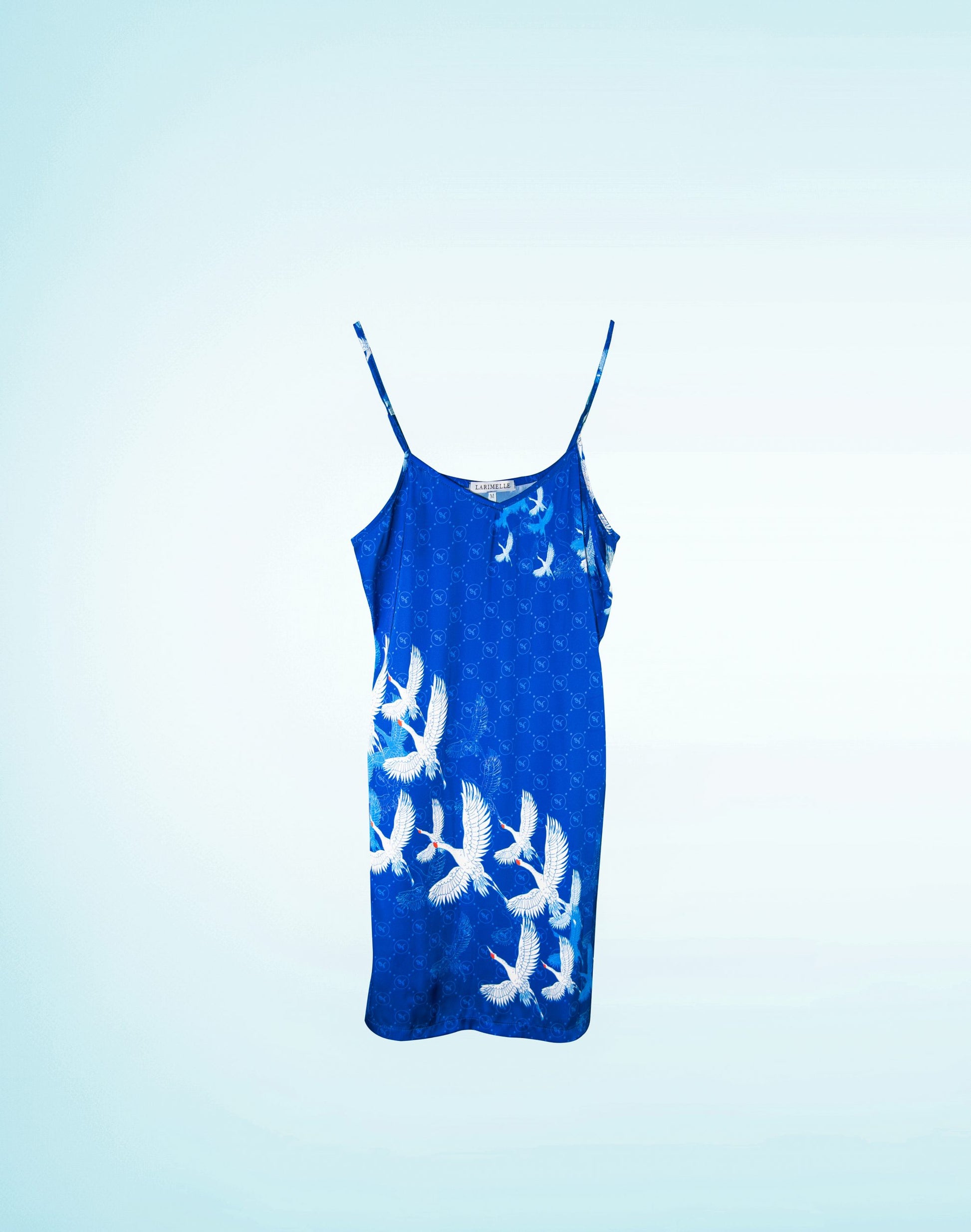 BLUE BIRD LAGOON SILK SLIP DRESS image 3