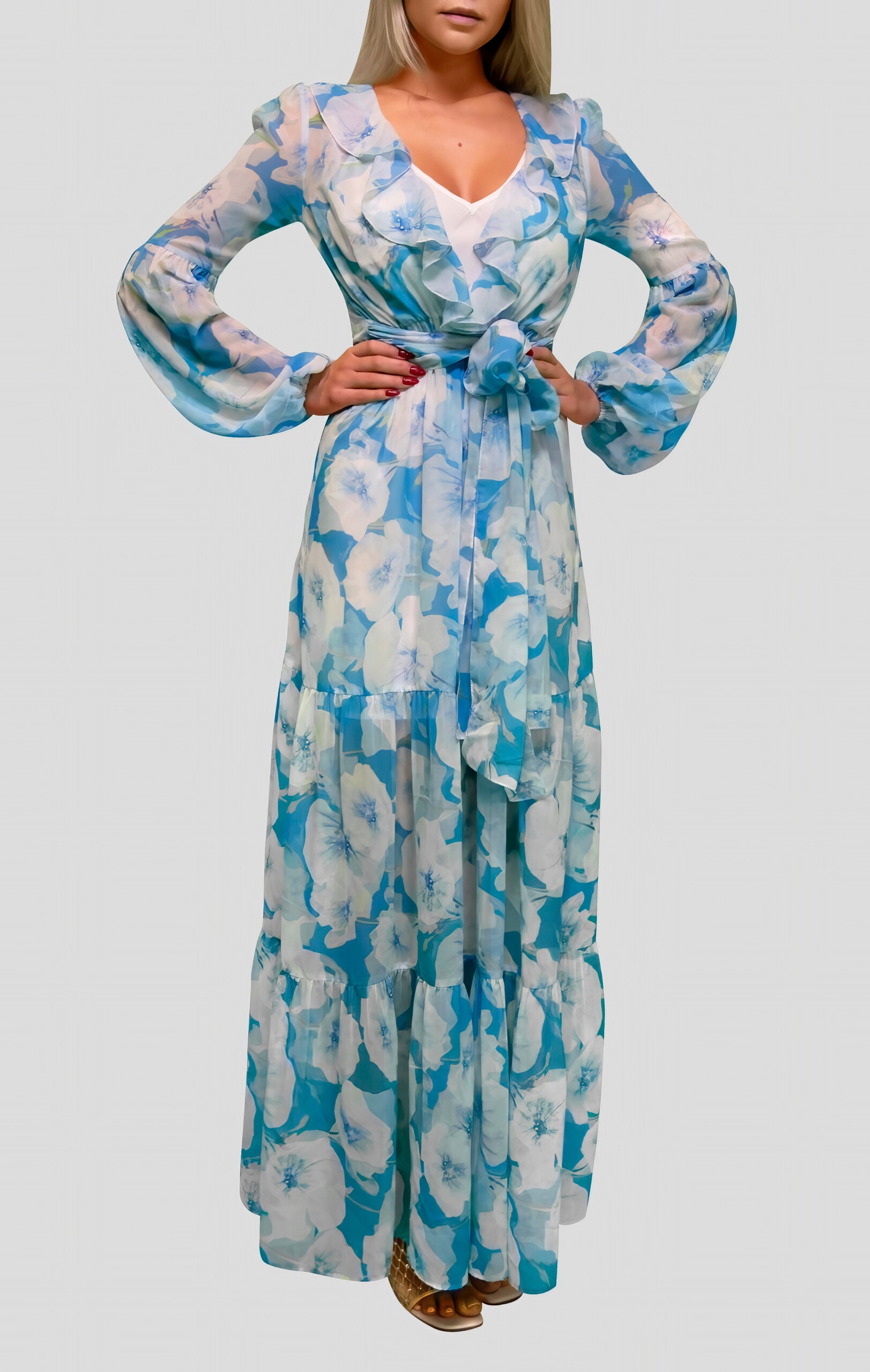 Monde des fleurs - bleue image 8