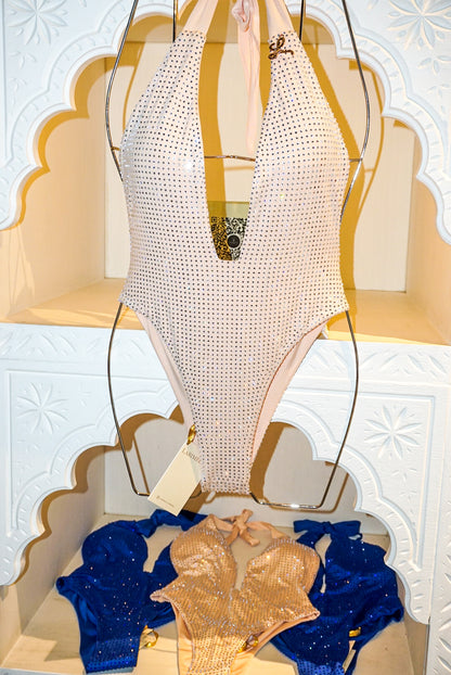 Nude Crystal Swimsuit
