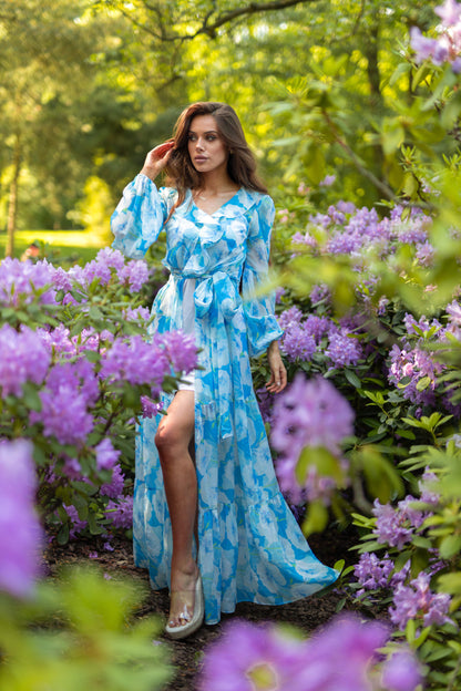 Monde des fleurs - bleue image 1